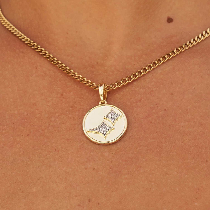 GLD Stars Coin Pendant - Yellow Gold