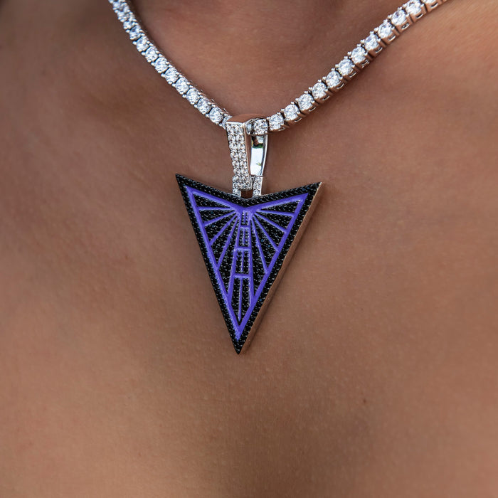 Golden State Valkyries Official WNBA Logo Pendant in White Gold