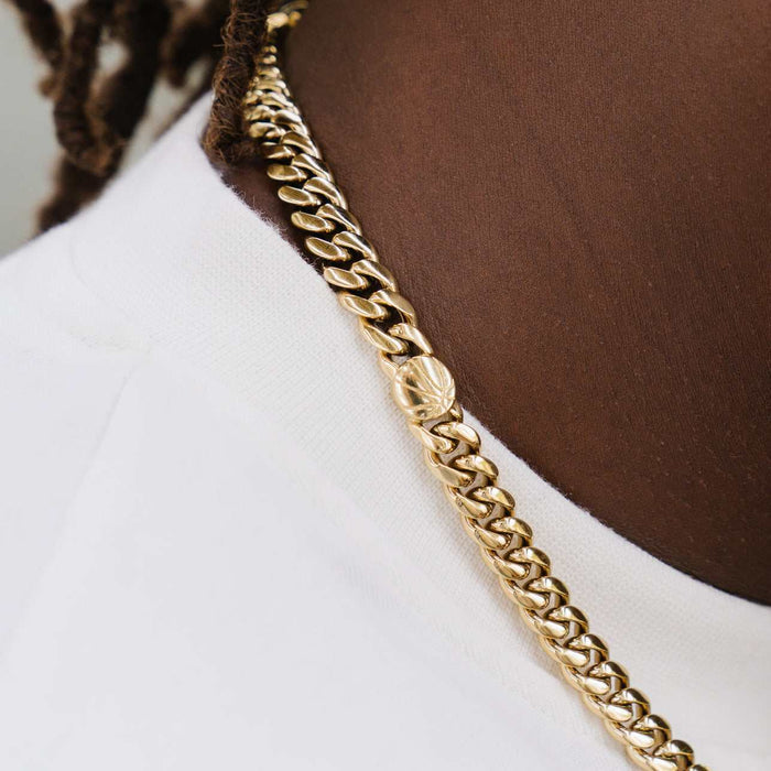 Golden State Warriors 8MM Miami Cuban Chain - Gold