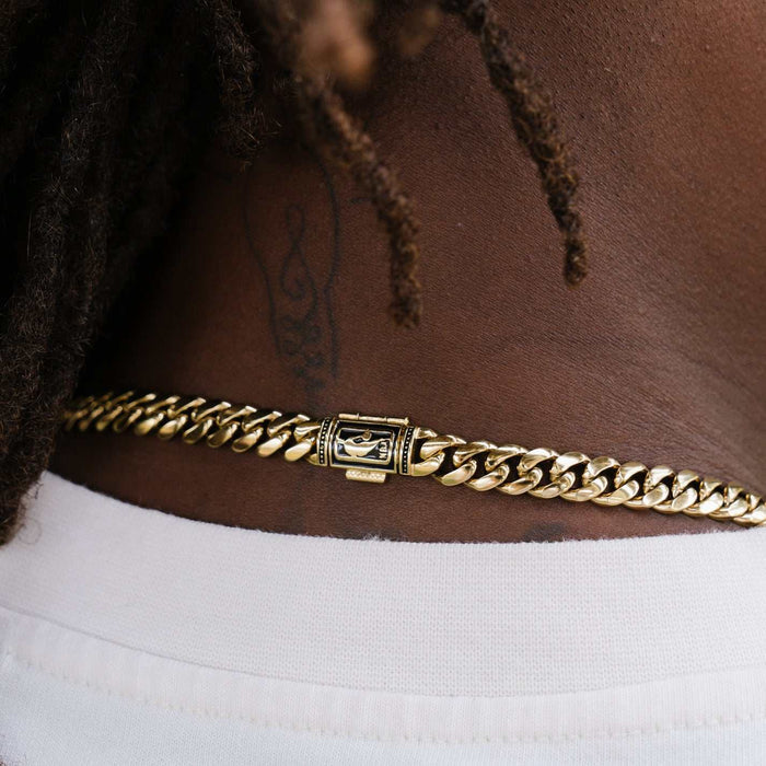 Golden State Warriors 8MM Miami Cuban Chain - Gold