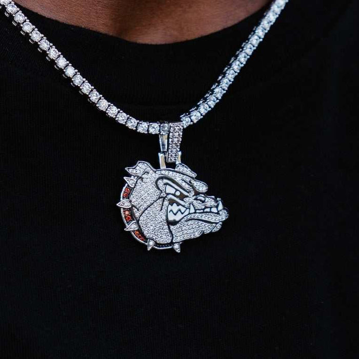 Gonzaga Bulldogs Pendant - White Gold - The GLD Shop