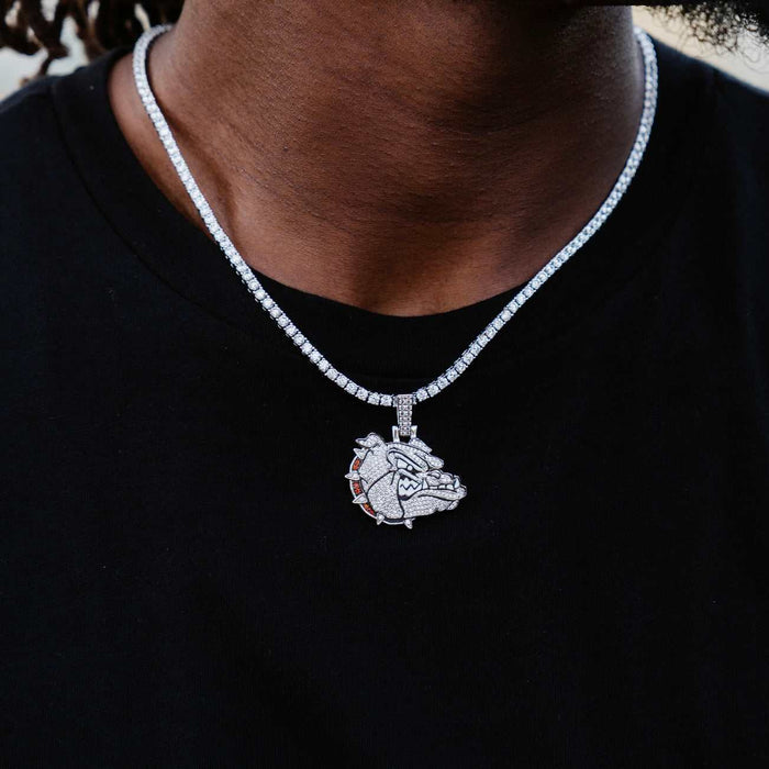 Gonzaga Bulldogs Pendant - White Gold - The GLD Shop