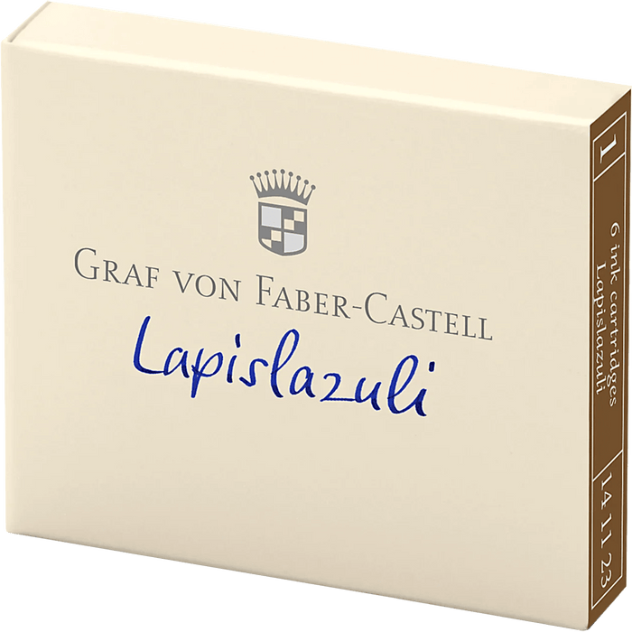 Graf Von Faber - Castell Lapis Lazuli Ink cartridges Box/6 - Pen Boutique Ltd