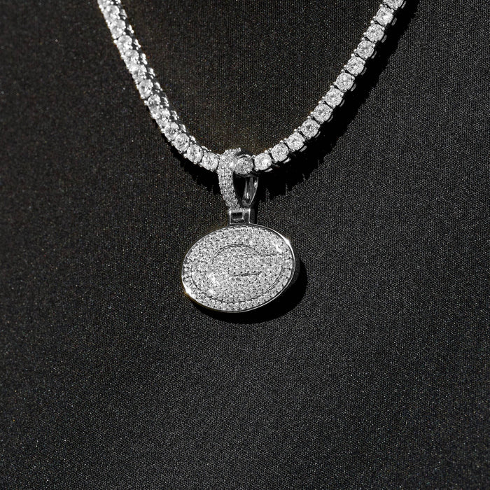 Green Bay Packers Official NFL Micro Logo Pendant in White Gold