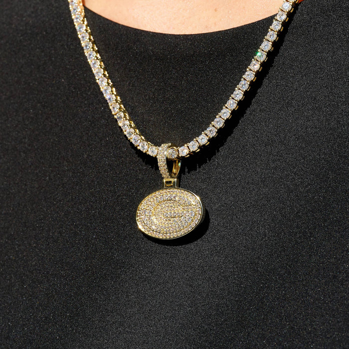 Green Bay Packers Official NFL Micro Logo Pendant in Yellow Gold