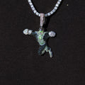Green Lantern Body Official DC Comics Pendant in White Gold