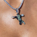 Green Lantern Body Official DC Comics Pendant in White Gold