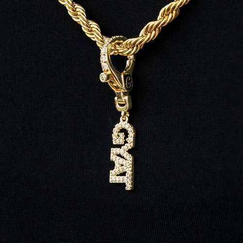"Gyat" Clip On Pendant in Yellow Gold