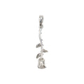 Hanging Rose Pendant in Sterling Silver