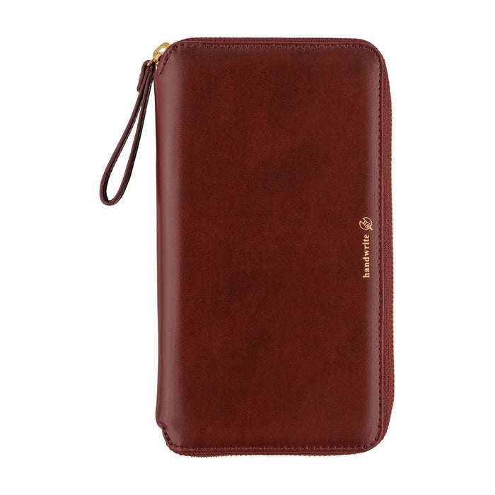 Hobonichi Cover - Single Color: Amarone - Tall & Slim - Zipper Closure WEEKS cover - Pen Boutique Ltd