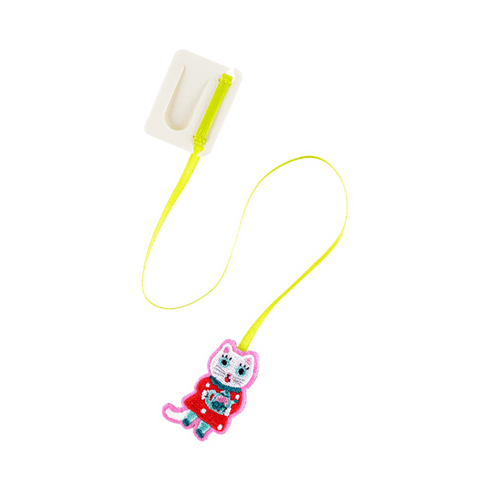 Hobonichi Embroidered Bookmark - Yumi Kitagishi - White Cat - Pen Boutique Ltd
