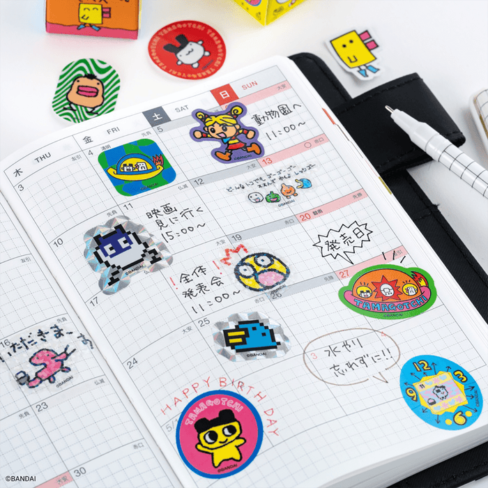 Hobonichi Flake Stickers - Tamagotchi (Set of 3 Boxes) - Pen Boutique Ltd