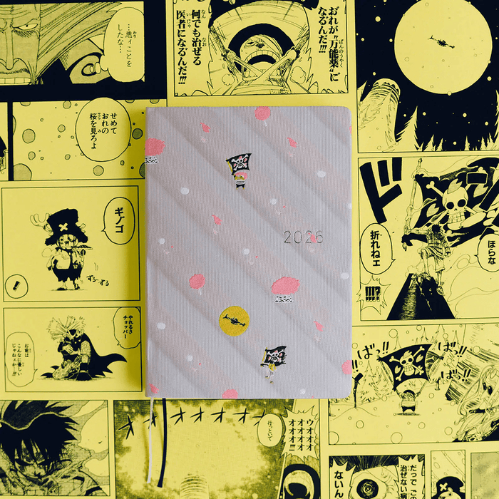 Hobonichi HON Hard Cover Japanese Book - ONE PIECE Magazine: Hiriluk’s Cherry Blossoms - A6 (January Start) - Pen Boutique Ltd