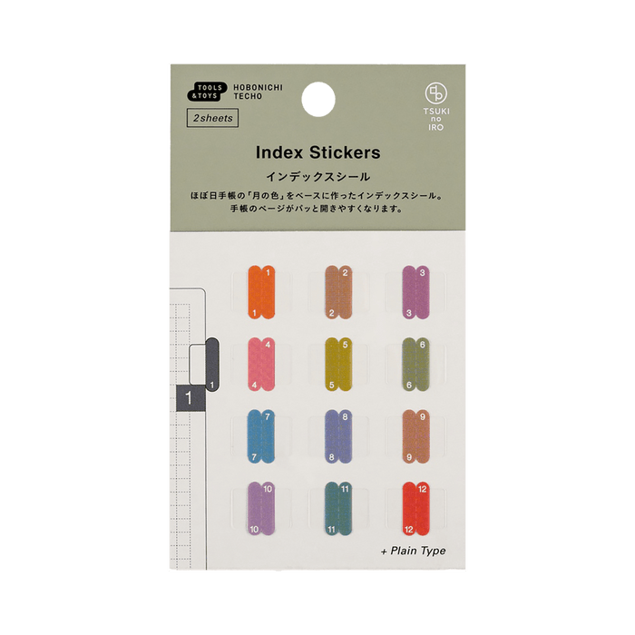 Hobonichi Index Stickers - TSUKI no IRO - Pen Boutique Ltd