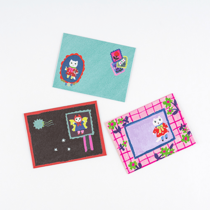 Hobonichi Mini Letter Set - Yumi Kitagishi: White Cat - Pen Boutique Ltd
