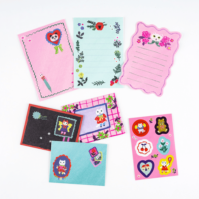 Hobonichi Mini Letter Set - Yumi Kitagishi: White Cat - Pen Boutique Ltd