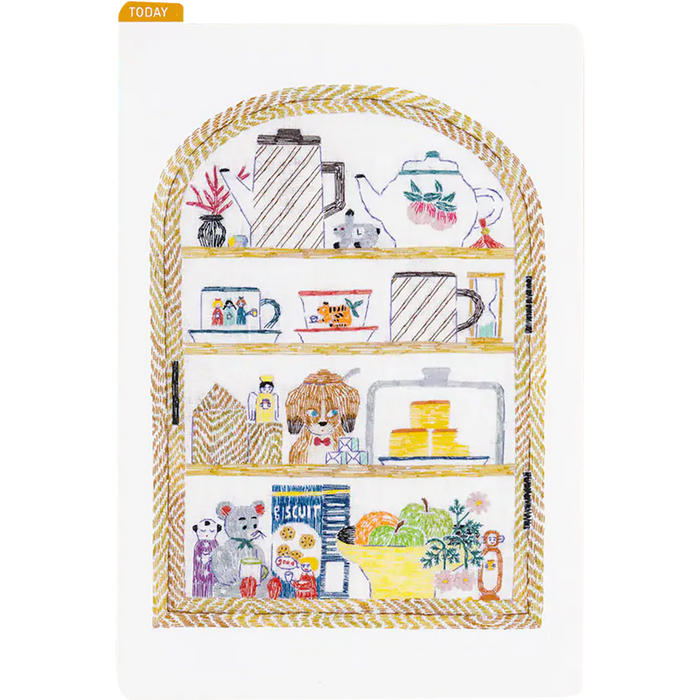 Hobonichi Pencil Board - Iyo Okumi (Happy Tea Time - Teapot Shelf) - A6 - Pen Boutique Ltd