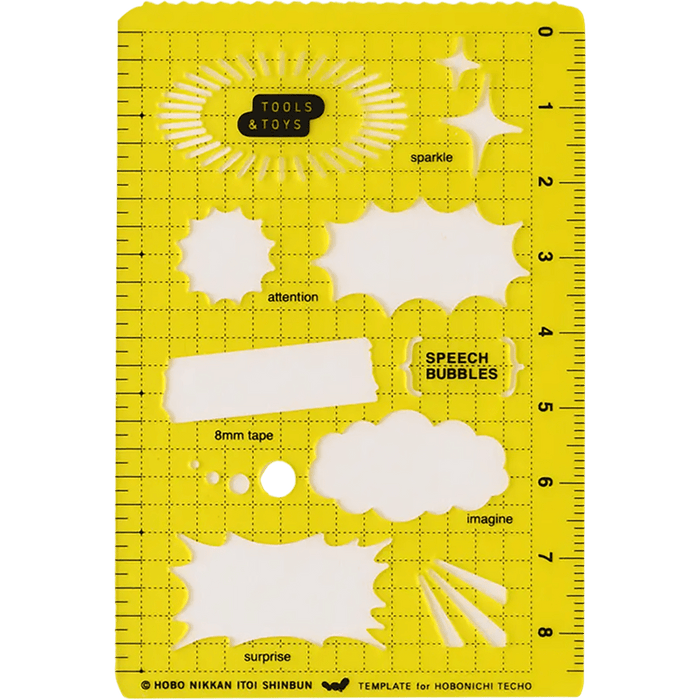 Hobonichi Stencil - Speech Bubbles - Pen Boutique Ltd