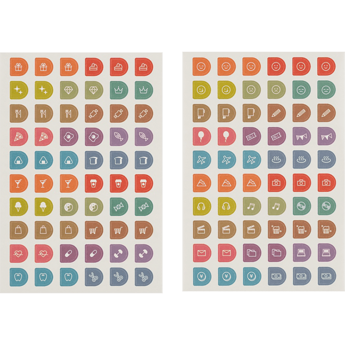 Hobonichi Sticker Set - TSUKI no IRO (Schedule) - Pen Boutique Ltd