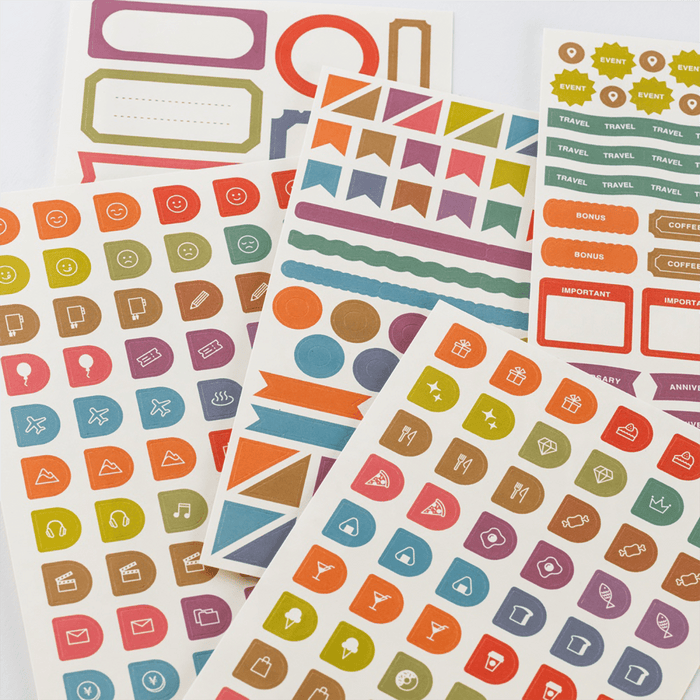 Hobonichi Sticker Set - TSUKI no IRO (Schedule) - Pen Boutique Ltd
