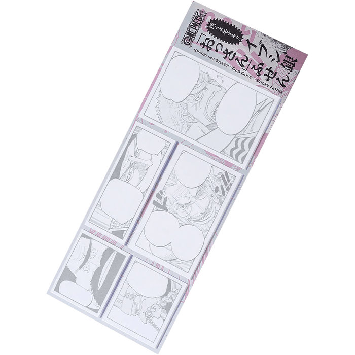 Hobonichi Sticky Notes - ONE PIECE Magazine: Sparkling Silver “Old Guys” - Pen Boutique Ltd