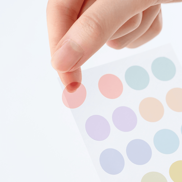 Hobonichi Transparent Dot Stickers - TSUKI no IRO (15mm) - Pen Boutique Ltd