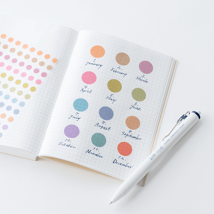 Hobonichi Transparent Dot Stickers - TSUKI no IRO (15mm) - Pen Boutique Ltd