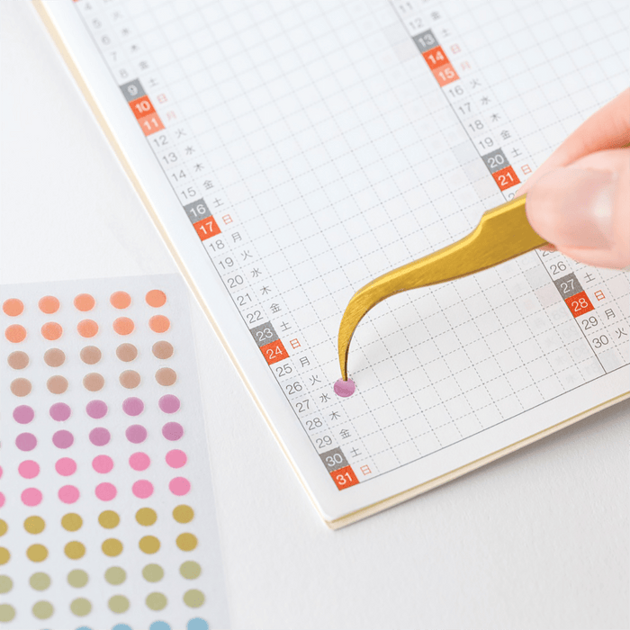 Hobonichi Transparent Dot Stickers - TSUKI no IRO (3.5mm) - Pen Boutique Ltd