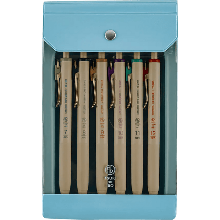 Hobonichi Uniball One Pens [July - Dec Set] in Original Case - TSUKI no IRO - Pen Boutique Ltd