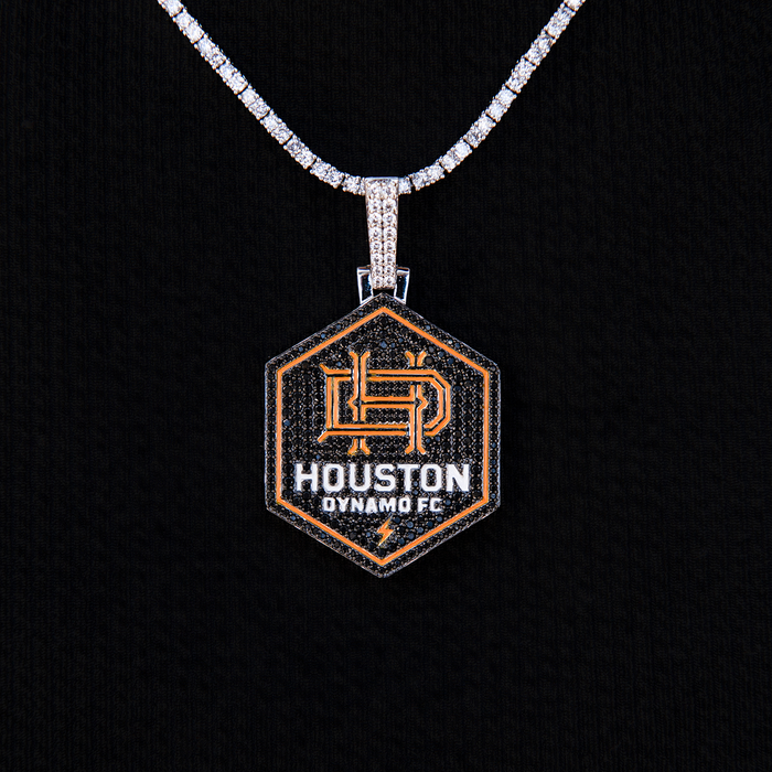 Houston Dynamo FC Official MLS Logo Pendant in White Gold