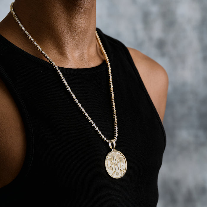 Houston Rockets Official NBA Coin Pendant in Yellow Gold