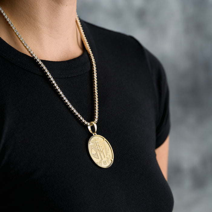 Houston Rockets Official NBA Coin Pendant in Yellow Gold