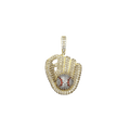 Iced Baseball Pendant