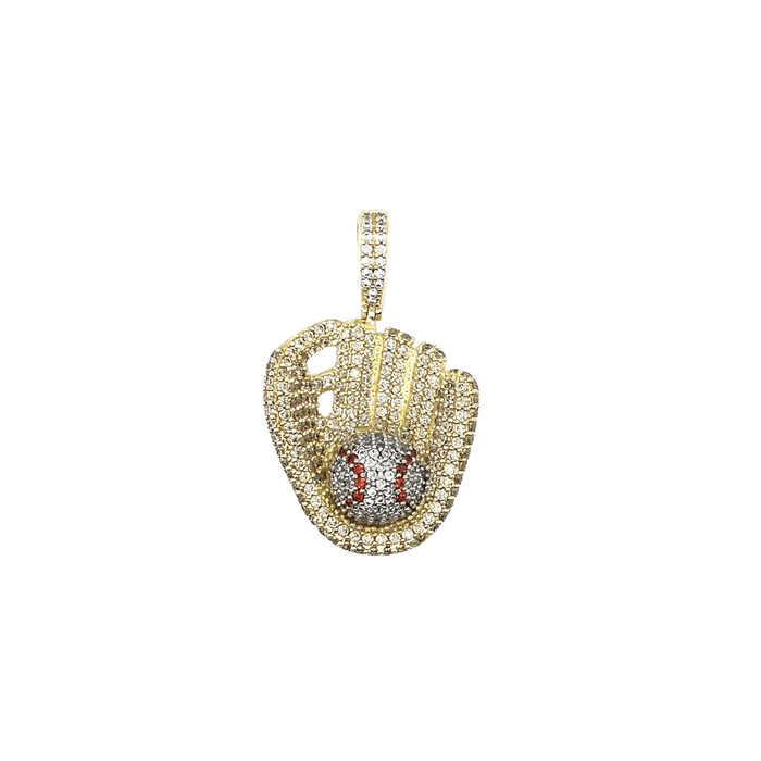 Iced Baseball Pendant