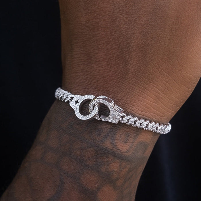 Iced Handcuff Bracelet