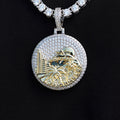 Iced LA Pendant in White Gold