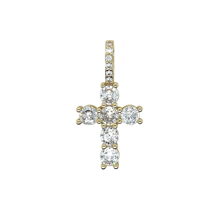 Iced Micro Round Cross