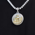 Iced New York City Pendant in White Gold