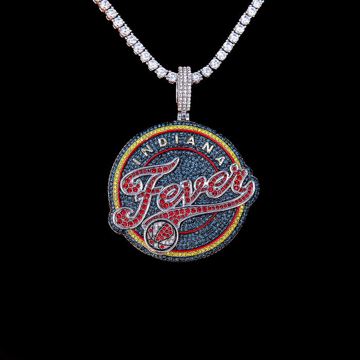 Indiana Fever Official WNBA Logo Pendant in White Gold
