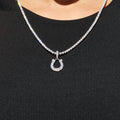 Indianapolis Colts Official NFL Micro Logo Pendant in White Gold
