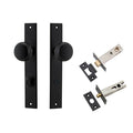 Iver Cambridge Knob Rectangular Backplate Privacy Kit with Privacy Turn Matte Black  12822KPRIV60 - The Blue Space