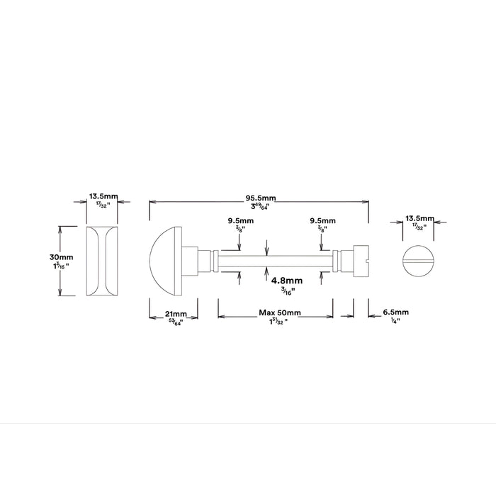 Line Drawing Lock Iver Cambridge Knob Rectangular Backplate Privacy Kit with Privacy Turn Matte Black  12822KPRIV60 - The Blue Space