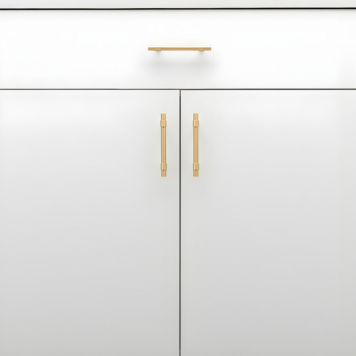 Detail2 Iver Helsinki 96mm Cabinet Pull Handle Brushed Brass 20996 - The Blue Space