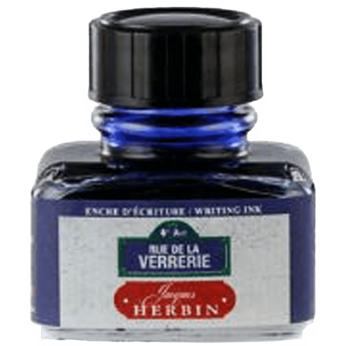 J. Herbin 30ml Bottled Ink Rue De la Verrerie - Blue - Pen Boutique Ltd