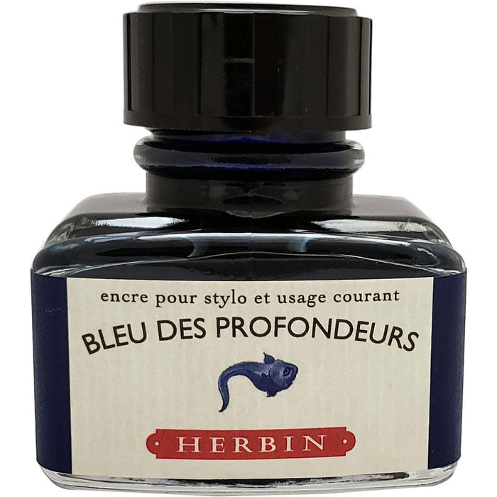 J. Herbin Ink Bottle - Bleu Des Profondeurs - 30ml - Pen Boutique Ltd
