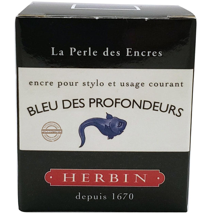 J. Herbin Ink Bottle - Bleu Des Profondeurs - 30ml - Pen Boutique Ltd