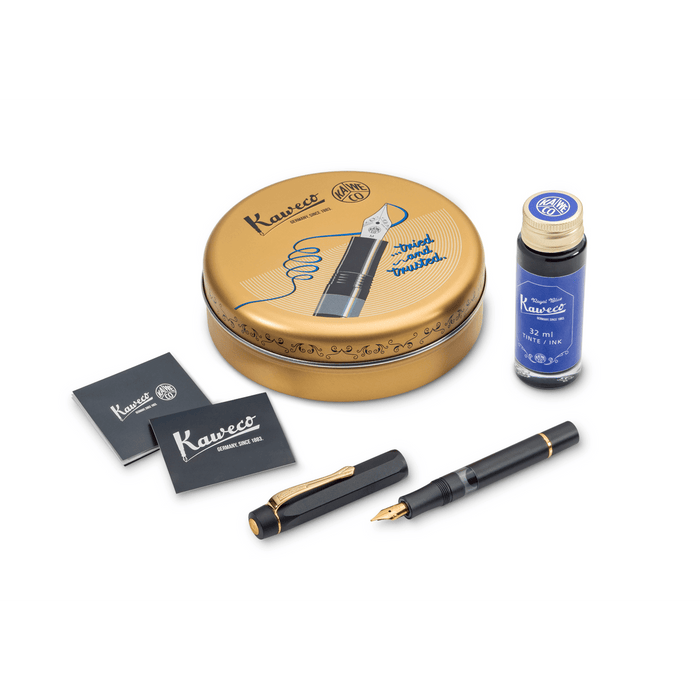 Kaweco Sport Piston Filler Fountain Pen Set - Black - Pen Boutique Ltd