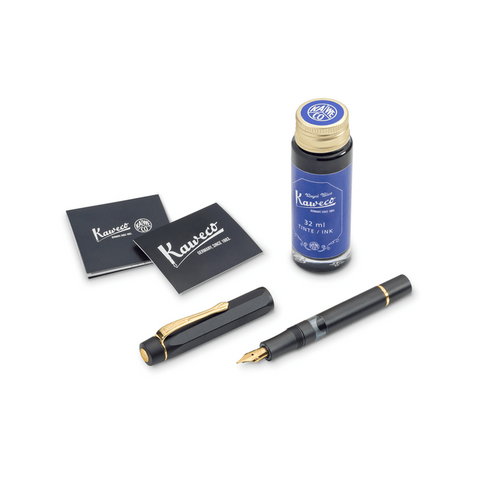 Kaweco Sport Piston Filler Fountain Pen Set - Black - Pen Boutique Ltd