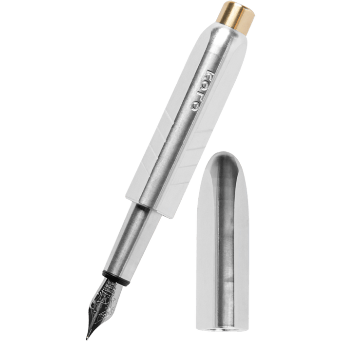 Kolo Tino Fountain Pen - Raw Aluminum - Pen Boutique Ltd