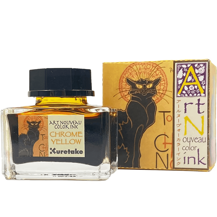 Kuretake Art Nouveau Ink Bottle - Chrome Yellow - Pen Boutique Ltd